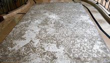 Load image into Gallery viewer, Grey and Silky Silver Modern Hand-Made Chobi Carpet (6x9 ft)