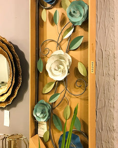 3D Metallic Vintage Roses Wall Hanging
