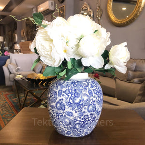 Blue & White Ceramic Vase