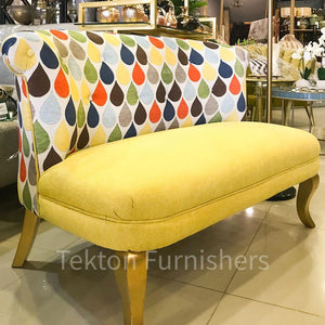 French Settee with Multipurpose upholstered Ottoman