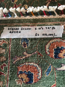 Afghan Suzani Green