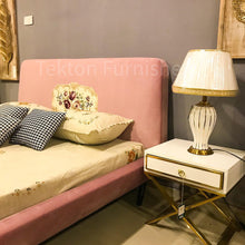 Load image into Gallery viewer, Imported Bed With Pink Upholstery