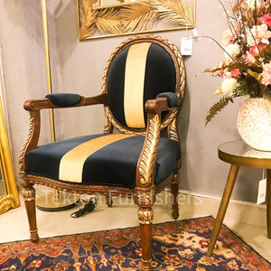 Luxury Pure Sheesham Wood Chairs in Golden & Brown Finish