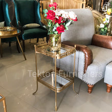 Load image into Gallery viewer, Metal Tray Table with Mirror top