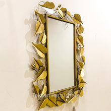 Load image into Gallery viewer, Mirror in metal Leaf frame.