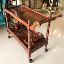Load image into Gallery viewer, Tea trolley in solid sheesham wood