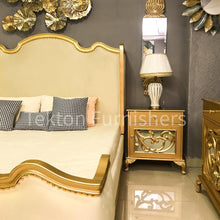 Load image into Gallery viewer, Upholstered Bed set in Sheesham wood.