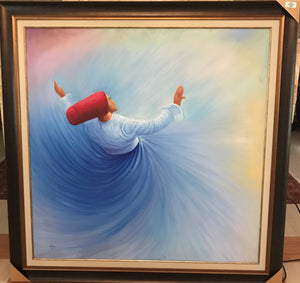 Whirling Dervesh - Blue (57" x 57")